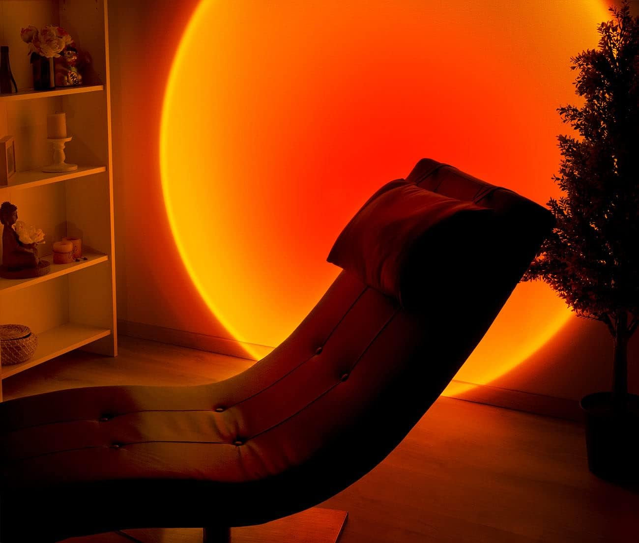 PEARL Sonnenuntergangsleuchte: Sonnenuntergangs-Led-Projektionslicht Mit Stativ, 7 W, USB (LED Sonnenuntergangsleuchte, Sonnenlampe, Sonnenuntergang)