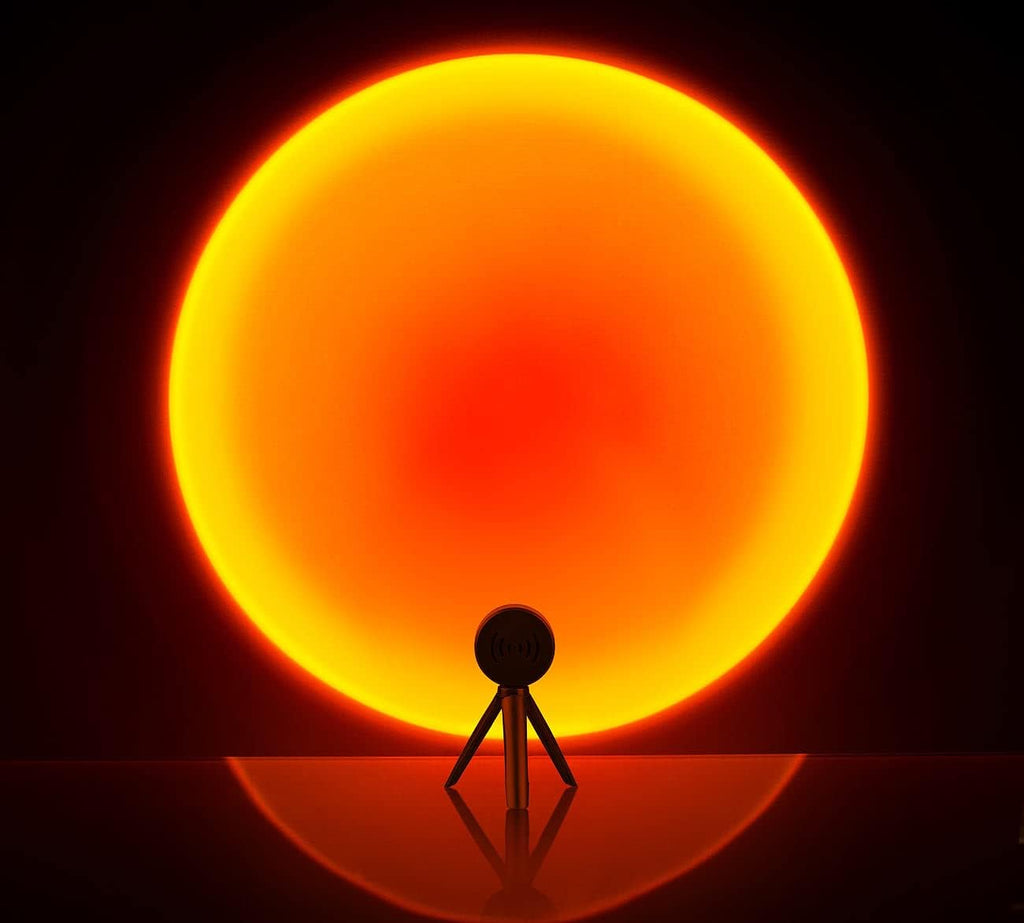 PEARL Sonnenuntergangsleuchte: Sonnenuntergangs-Led-Projektionslicht Mit Stativ, 7 W, USB (LED Sonnenuntergangsleuchte, Sonnenlampe, Sonnenuntergang)
